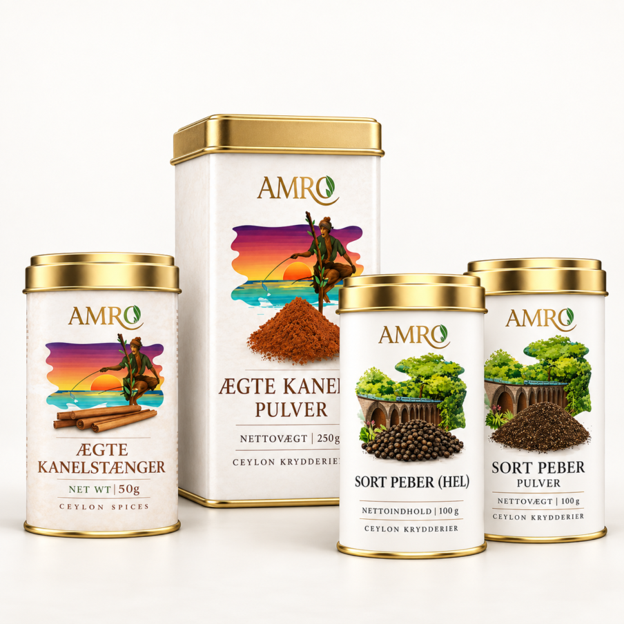 Stor Ceylon krydderipakke med kanel og sort peber
