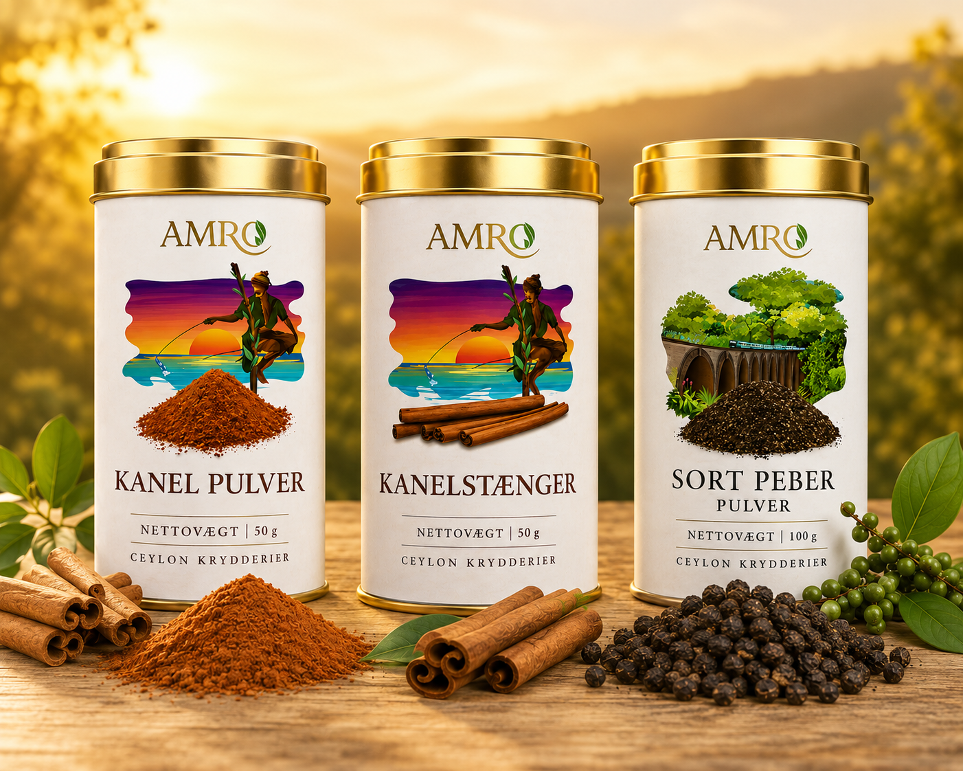 Ceylon Krydderipakke – Kanel Pulver, Kanelstænger & Peber - Billede 2