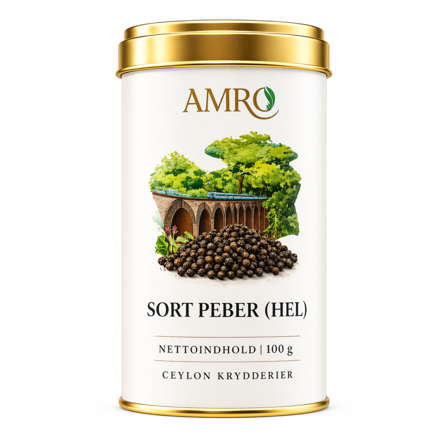 Premium hele sorte peberkorn fra Sri Lanka 100g - Aroma Ceylon