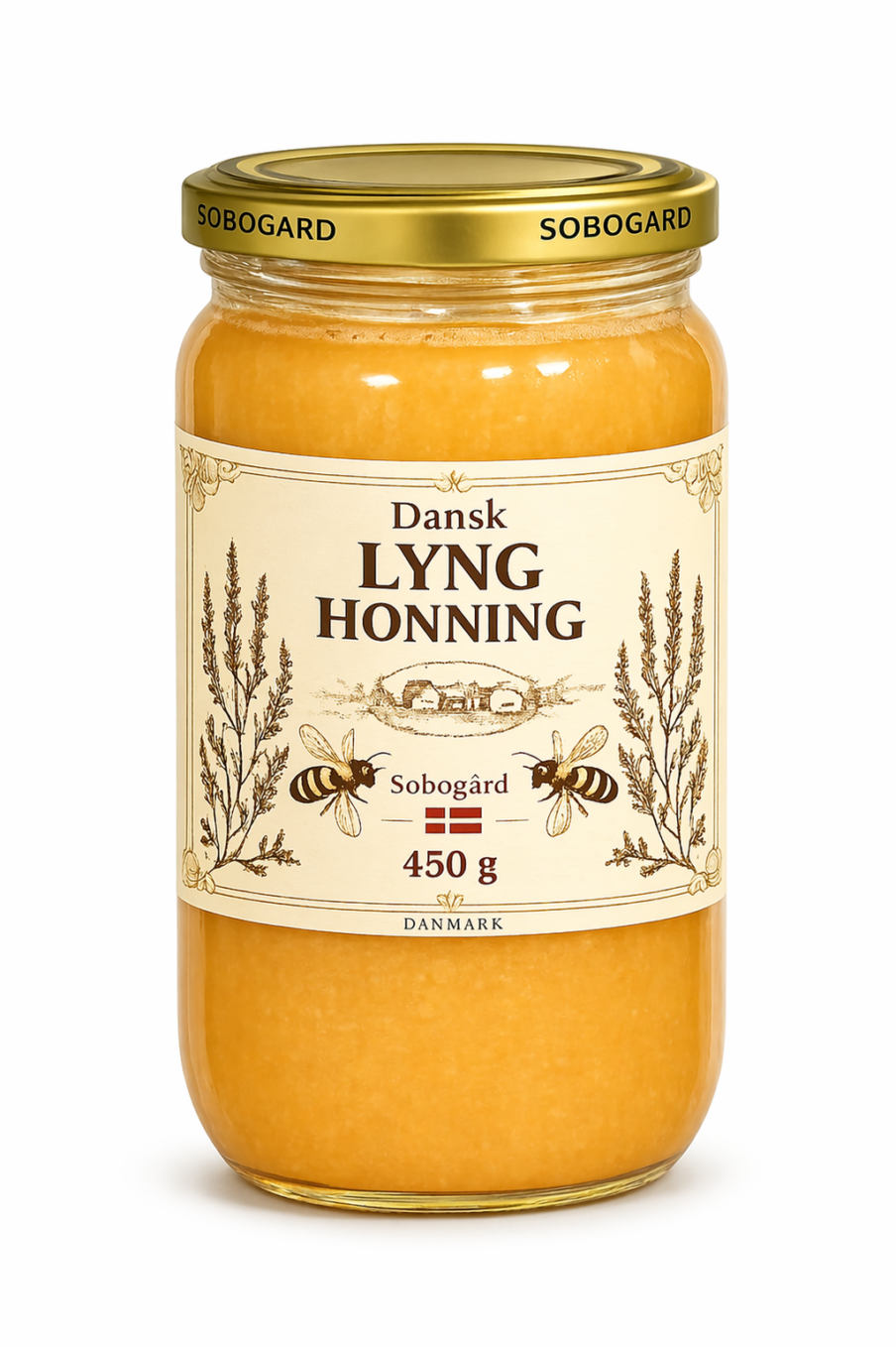 Søbogård Dansk Lynghonning 450g - Intens og aromatisk smag fra danske heder