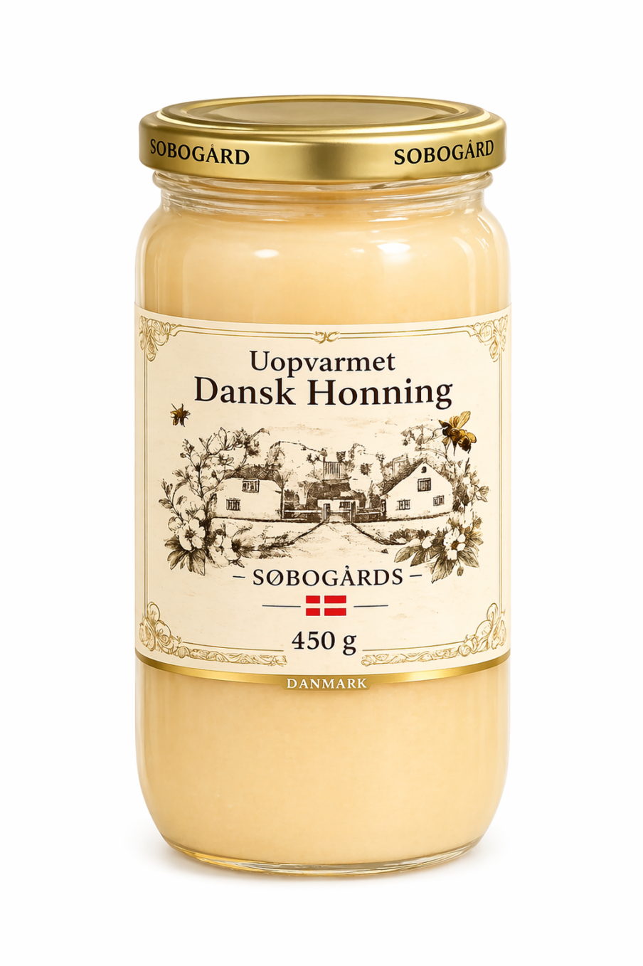 Uopvarmet Dansk Honning 450g - Rå og naturlig kvalitet fra Aroma Ceylon